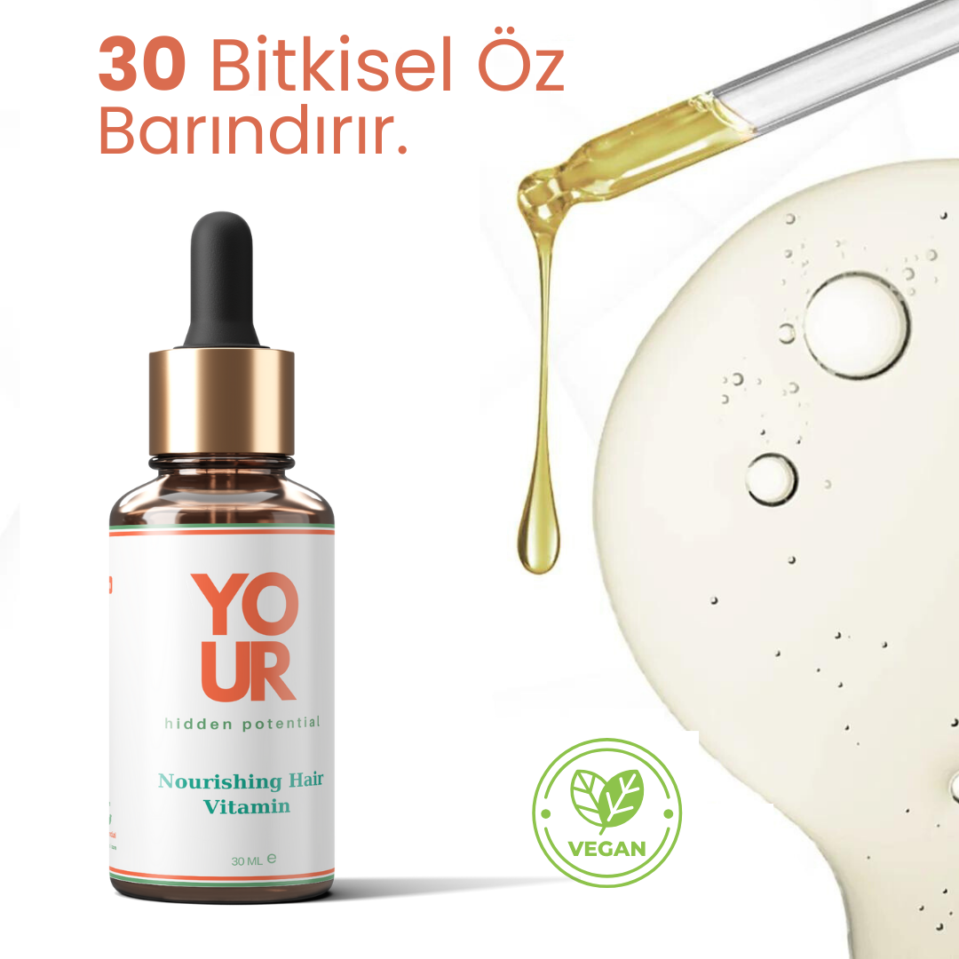 30 Saf Öz Içeren Saç Vitamin Serumu + Dermaroller Set